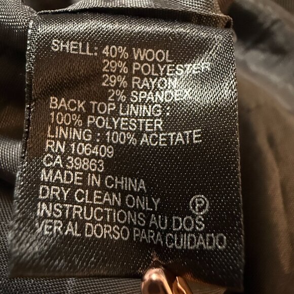 Tahari Arthur S. Levine Grey Cap Sleeve fold over collar Sheath Dress size 4 - Picture 8 of 10